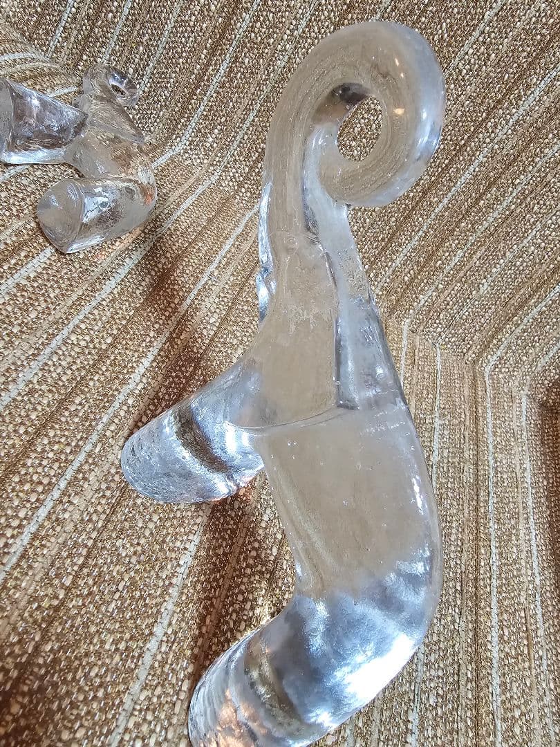 ヴィンテージ！KOSTA BODA クリスタル ゾウ 置物 北欧 2点セット