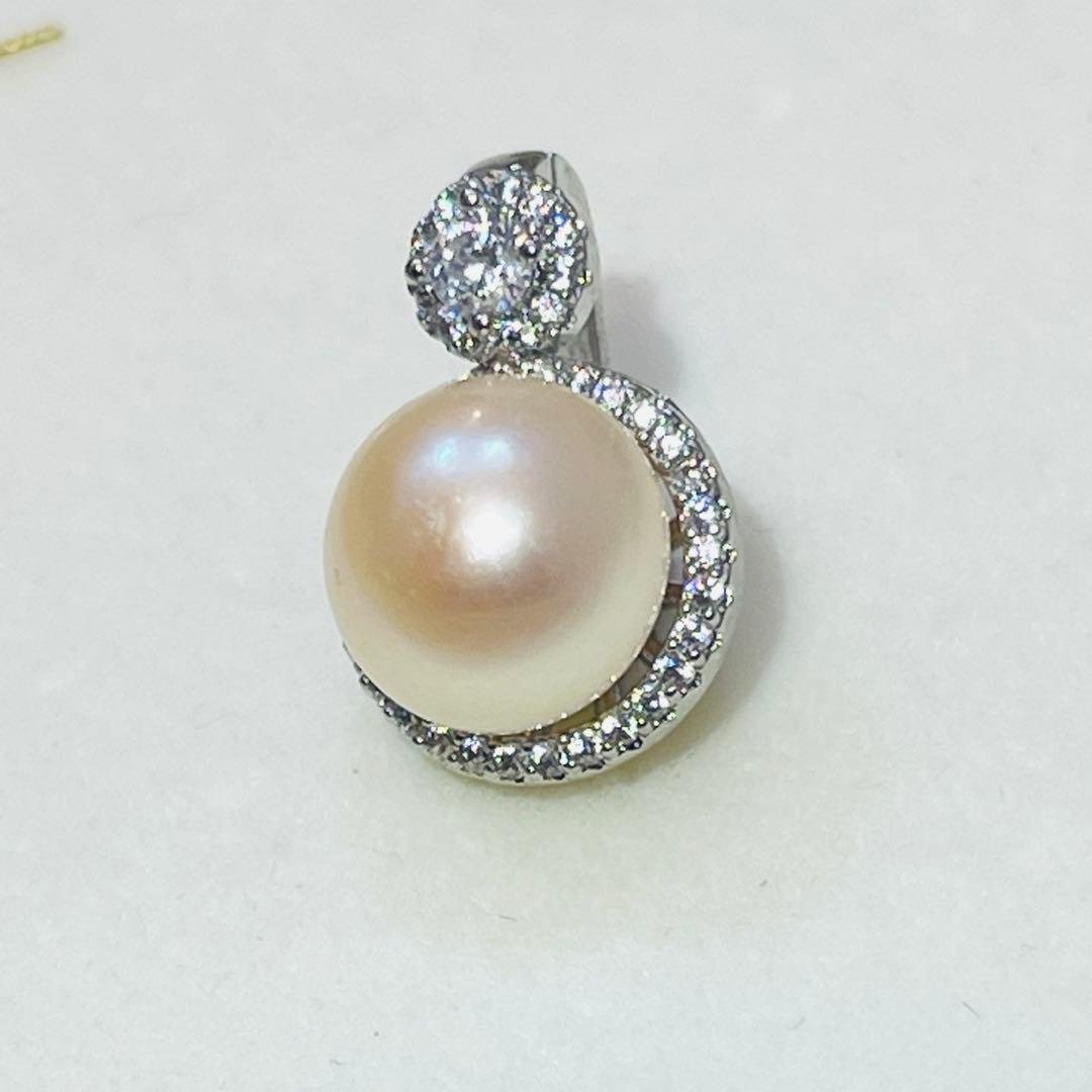 豪華絢爛　高級大珠 本真珠　パールトップペンダント　絶品光沢　 10mm
