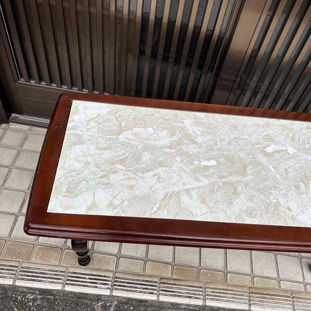 【昭和レトロ】大理石調　テーブル　センターテーブル