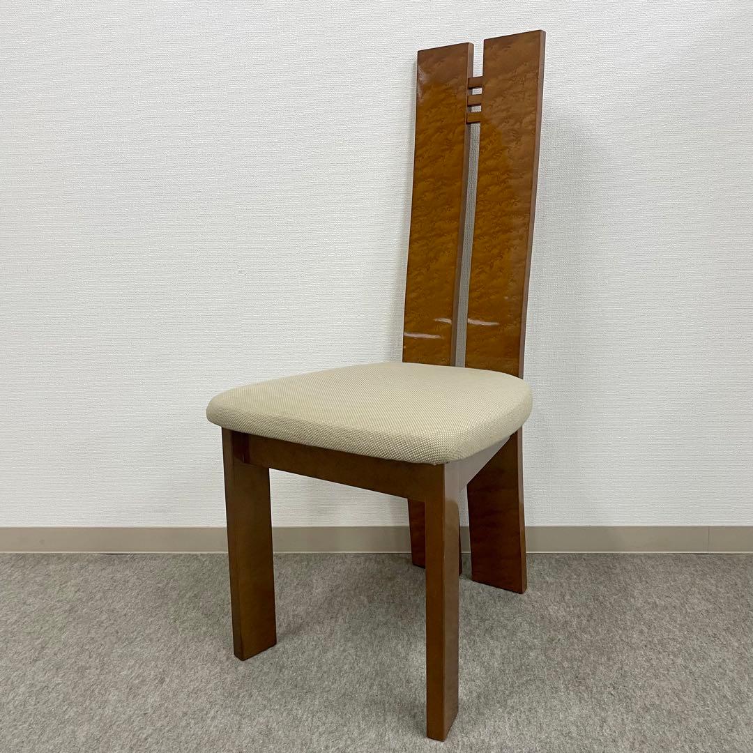 大塚家具【松創】(府中) ダイニングチェア \"バーズアイメイプル\" No.4