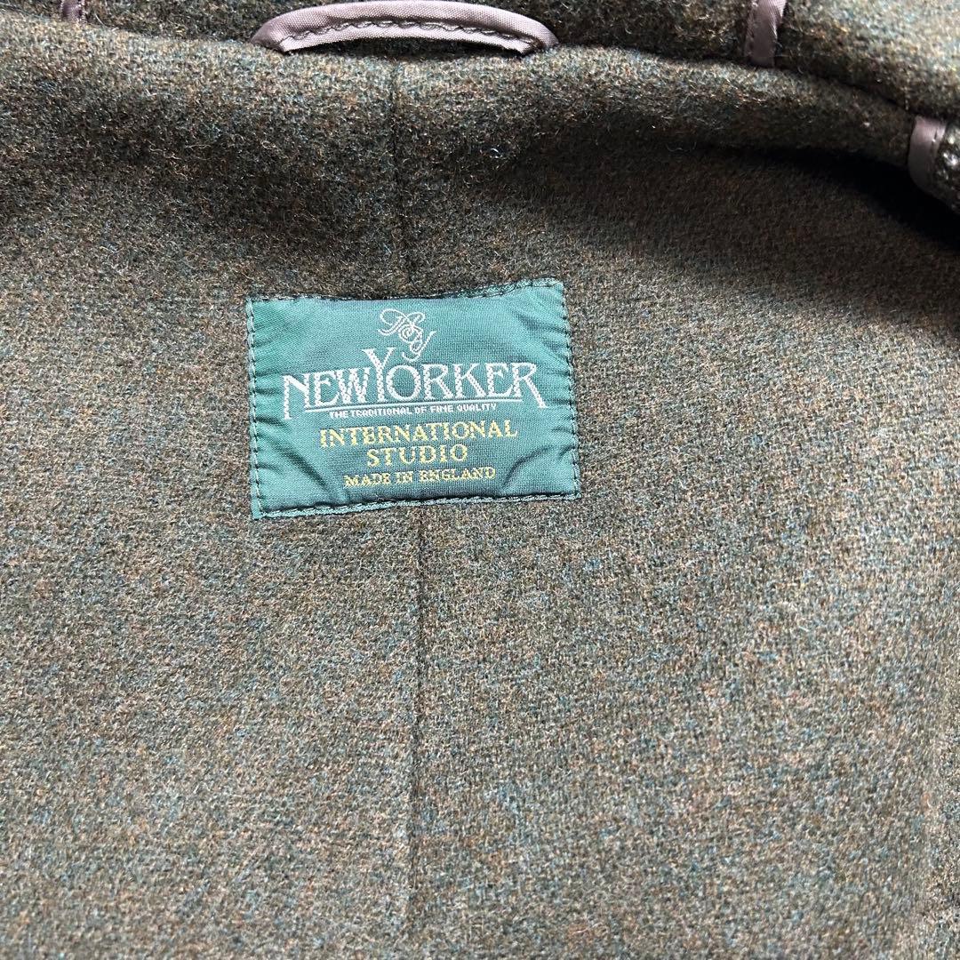 NEW YORKER Moorbrook ダッフルコート　グリーン　ヘリンボーン