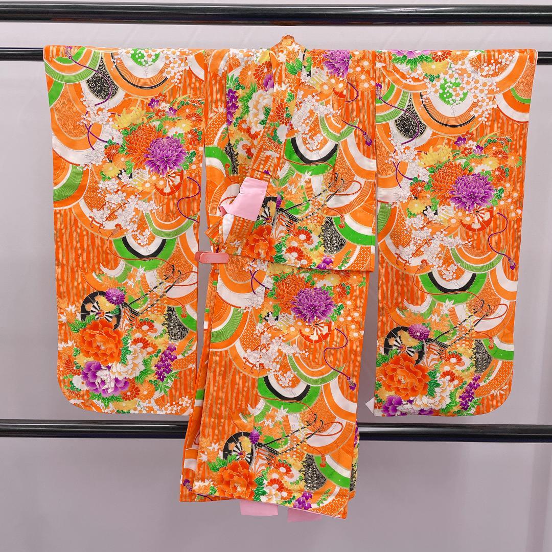 ★4046★ 子供着物 七五三 女の子 四つ身 単品