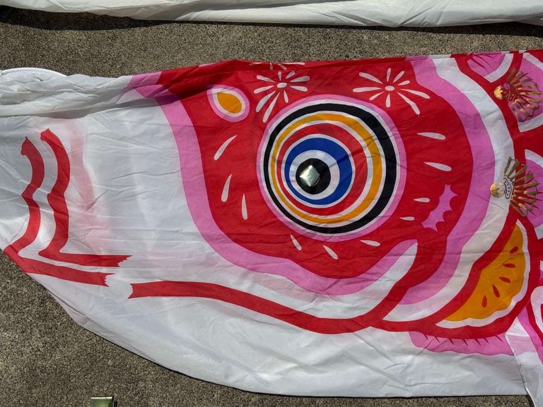 中古 鯉のぼり ⑥ 5m 金太郎 こいのぼり 3色 こどもの日 節句 (訳あり)