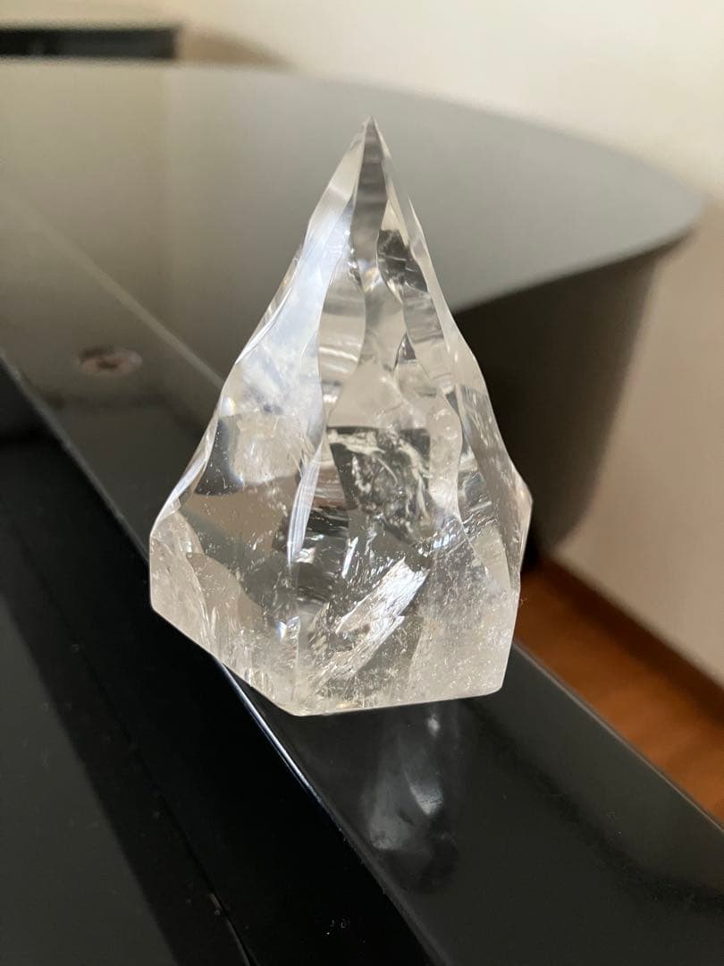 美！水晶　ツリー　炎　松明　天然石置物　Z125