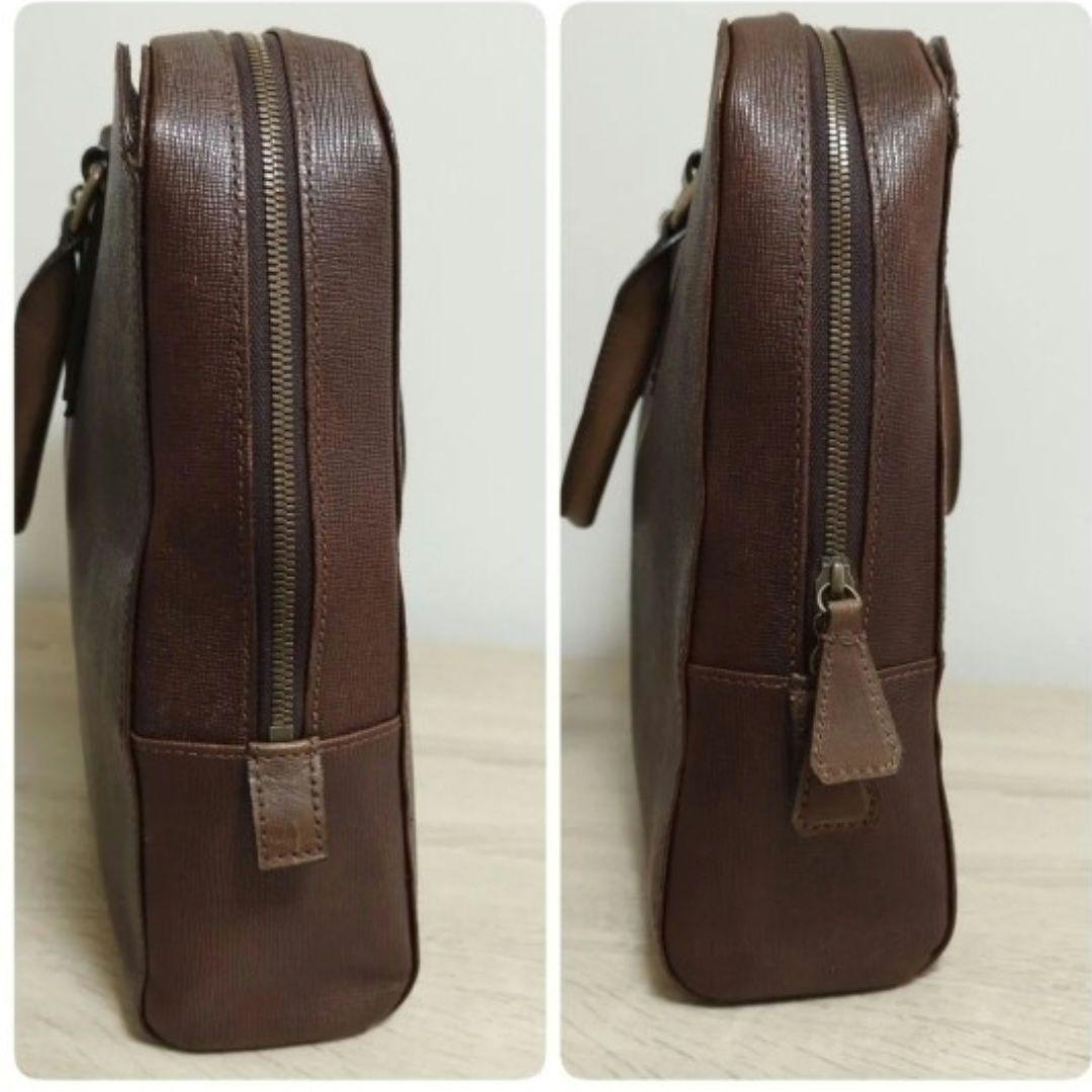 定価7.3万★ダンゲンテン ブリーフケース レザービジネスバッグ ブラウン 本革