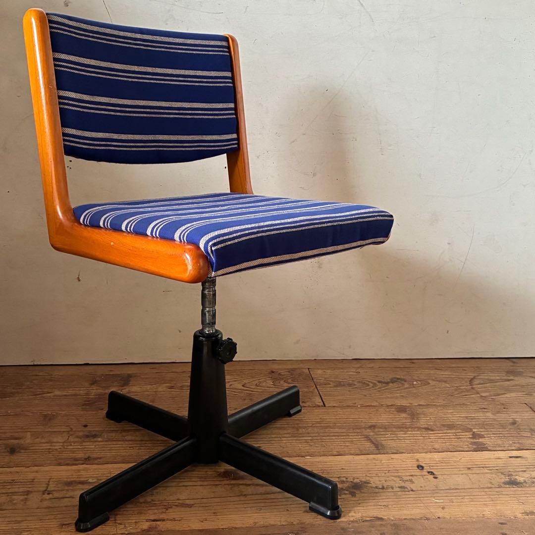 国産ヴィンテージ レトロ 回転式 デスクチェア