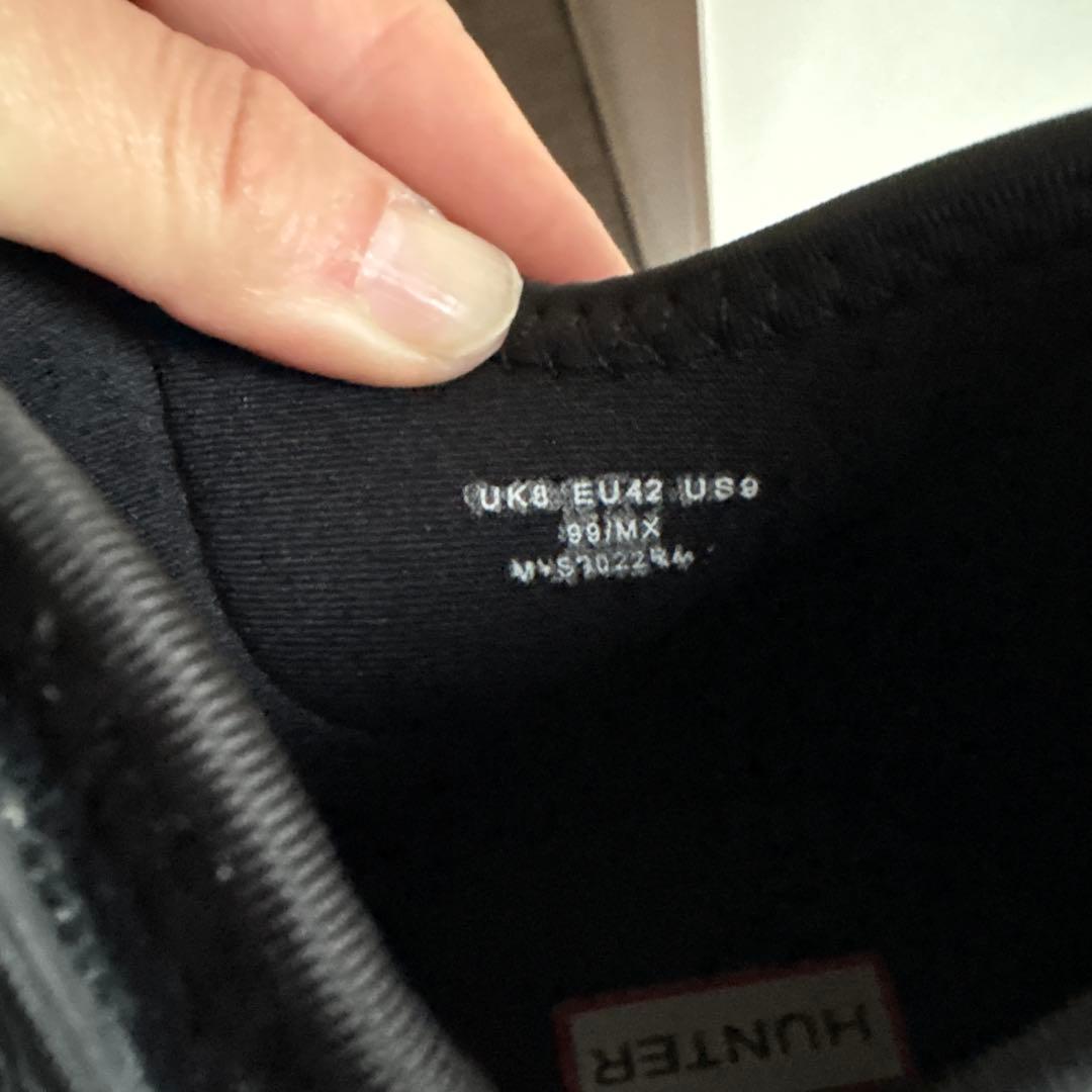 HUNTER ブラック ショートブーツ UK8