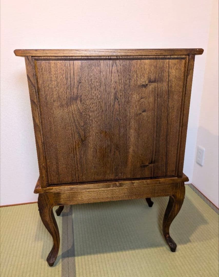 猫脚 扉 引き出し 木製 アンティーク 家具 キャビネット
