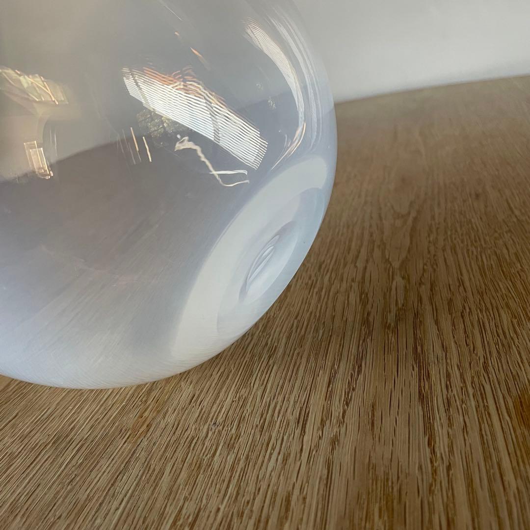 西山芳浩　ガラス花器　白日