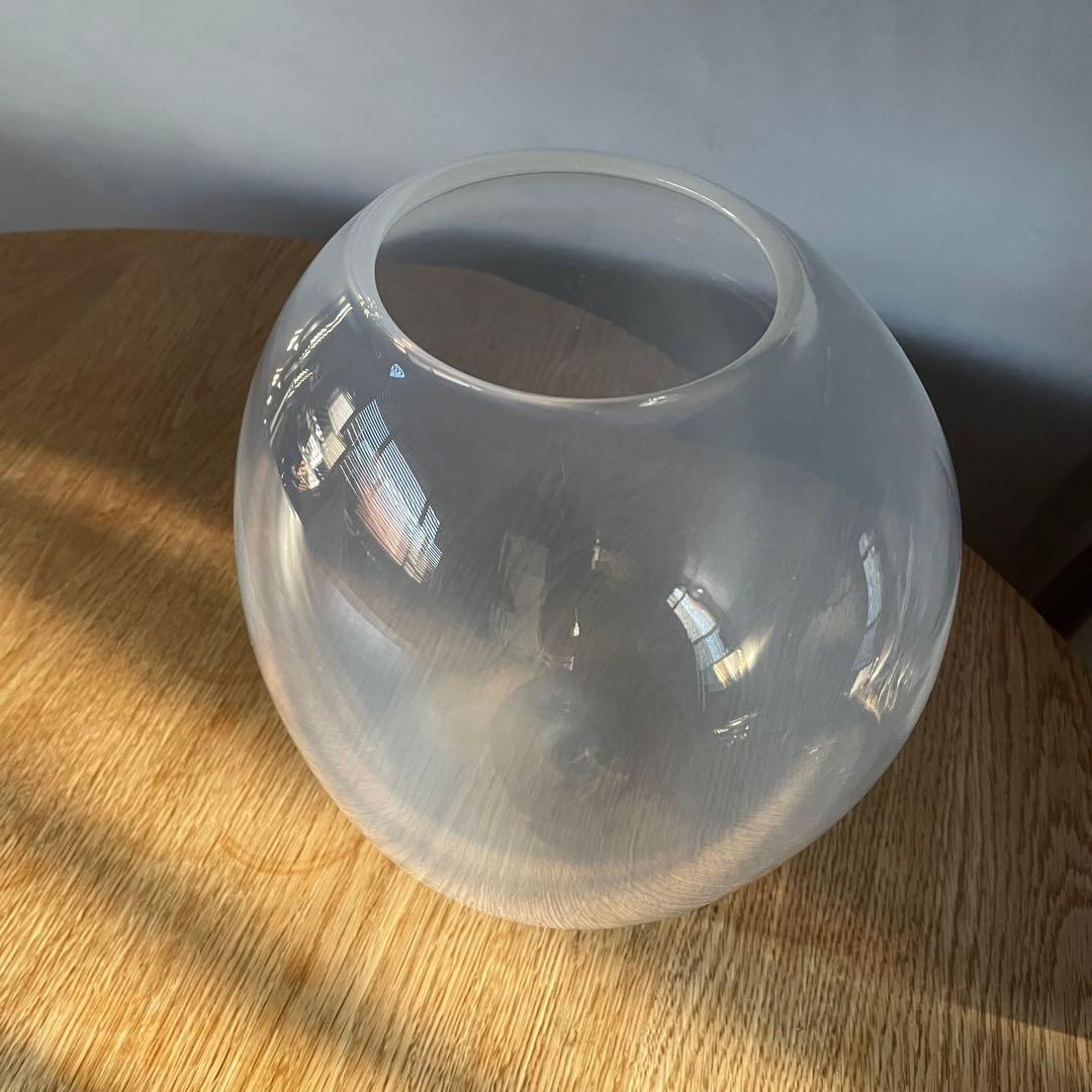 西山芳浩　ガラス花器　白日