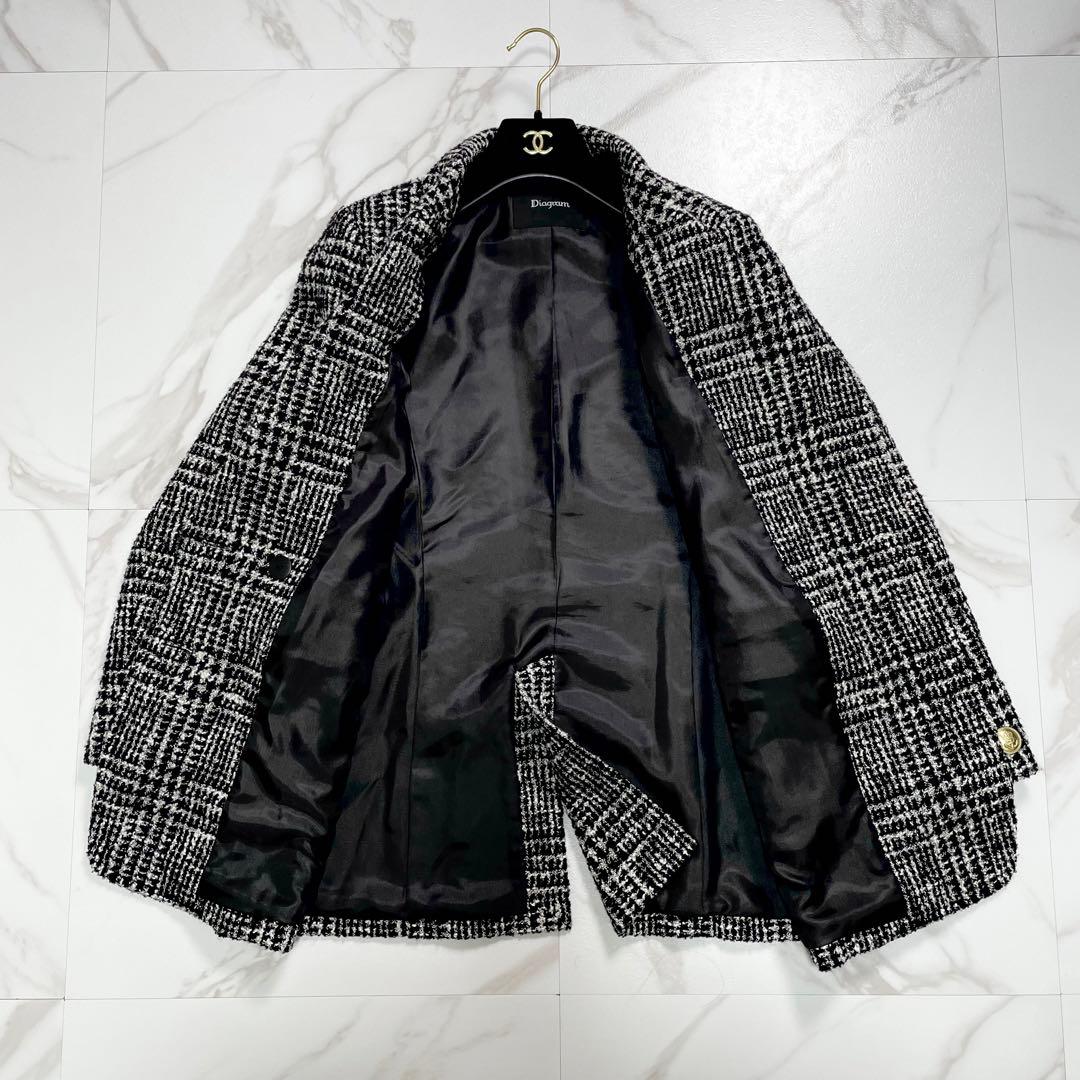 大人気✨完売品 グレースコンチネンタル ツイードテーラードジャケット 金ボタン