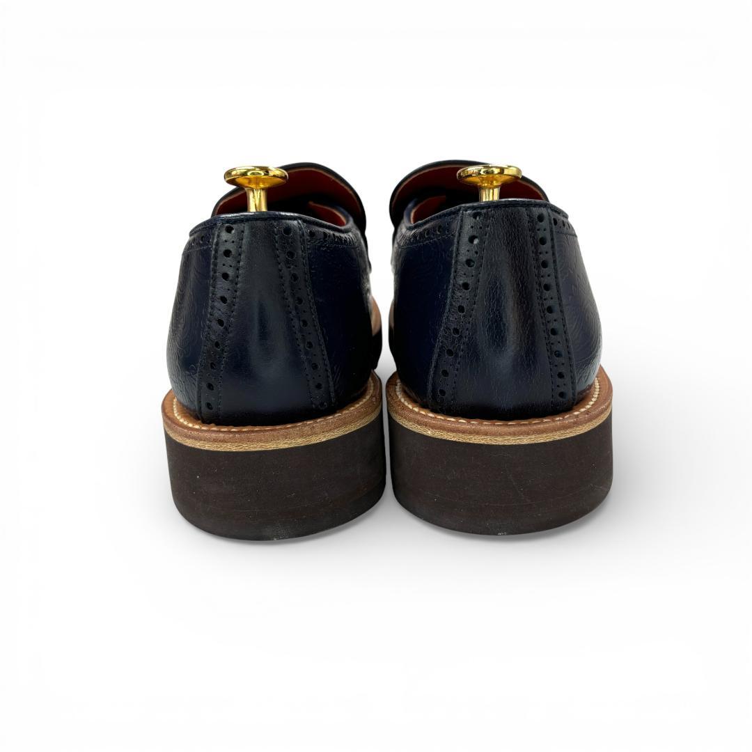 こ*9様 希少 RJB コードバン ローファー 9 27cm フラットヘッド 紺