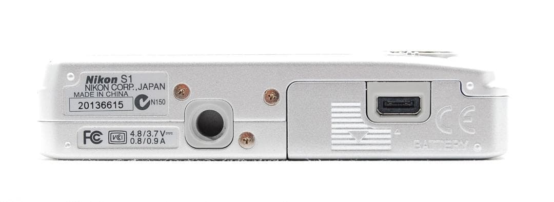 【美品/動作確認済】Nikon CoolPix S1シルバー バッテリー充電器付