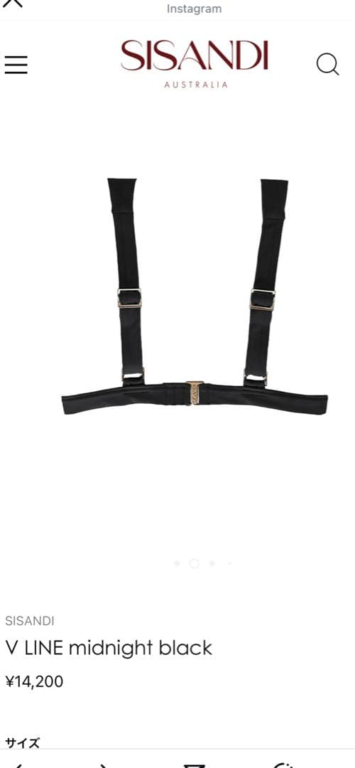 SISANDI V LINE midnight black トップのみ
