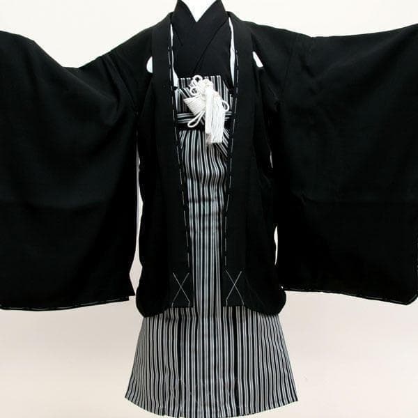 七五三 羽織袴フルセット 五歳 男児 正絹 日本製 紋付 祝着 NO2509