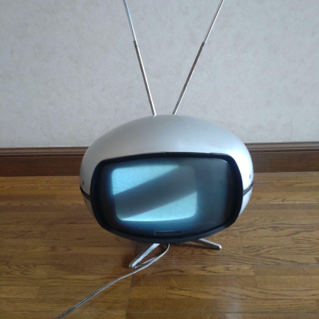 ナショナル スペースエイジ レトロデザインテレビ 白黒テレビ