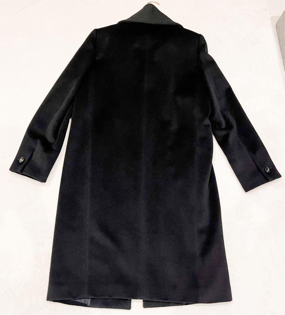 マックスマーラ コート 白タグ ウール アルパカ混　黒 コート　レディース　M