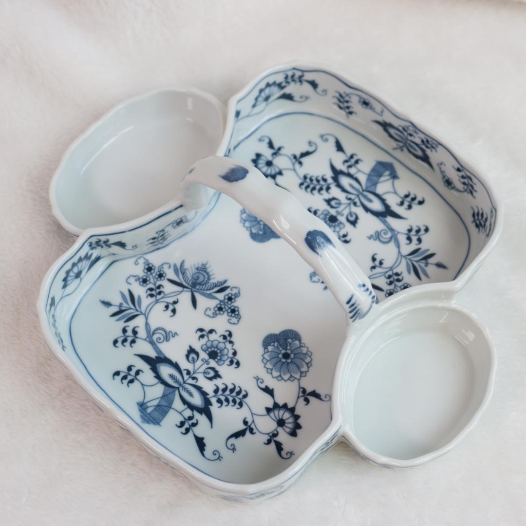 レアBlueDanubeブルーダニューブ　ストロベリーポット　ブルーオニオン