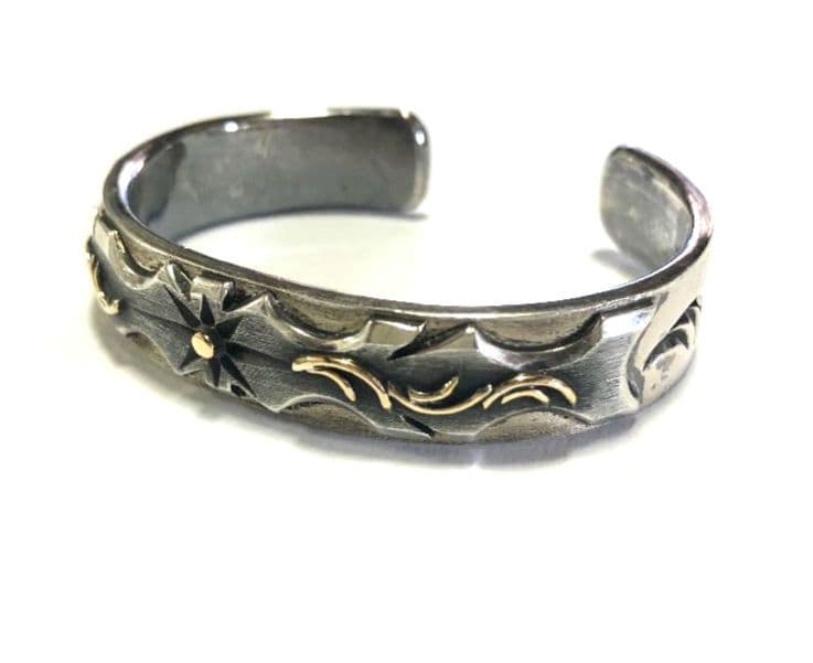 ★年末セール★ BIG HAND（シルバー・18K）ハンドメイド バングル