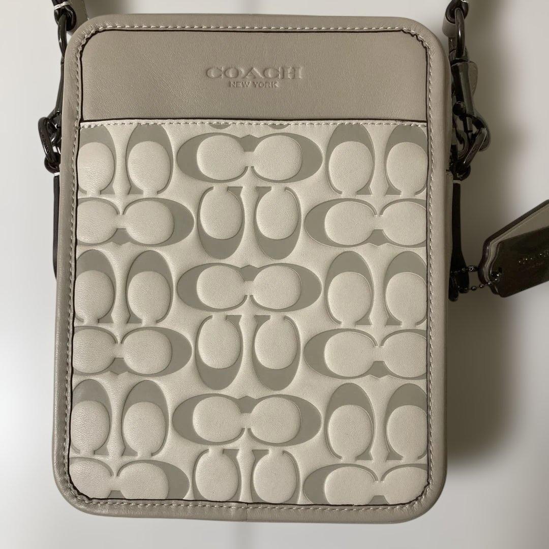 COACH ショルダーバッグ　 グレーベージュ×アイボリー