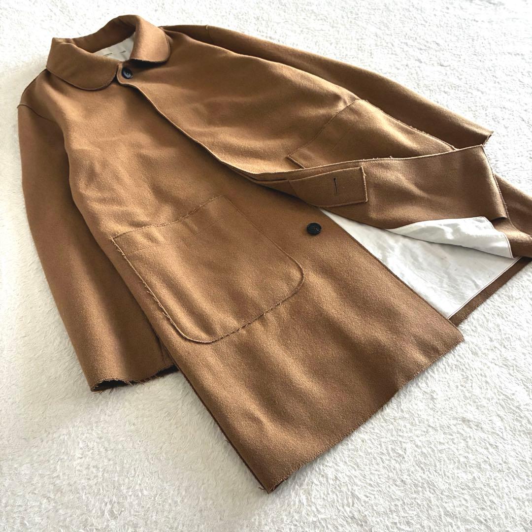 フューチャープリミティブ ウールメルトン丸襟コート ゆったり ユニセックス