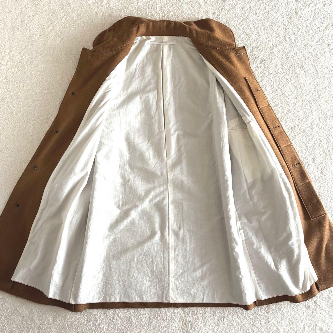 フューチャープリミティブ ウールメルトン丸襟コート ゆったり ユニセックス