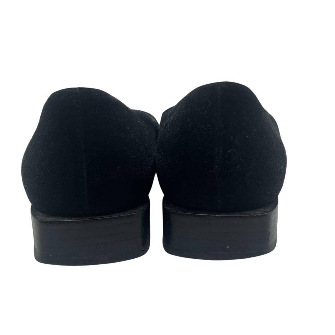 シャネル ココマーク フラットシューズ 36.5 ブラック パテント×スエード