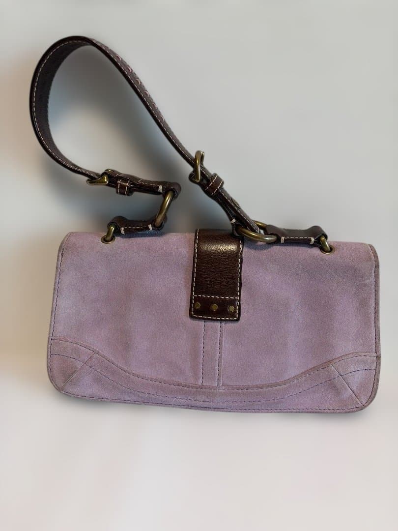 コーチ　スウェード ワンショルダーバッグ シグネチャー　9663