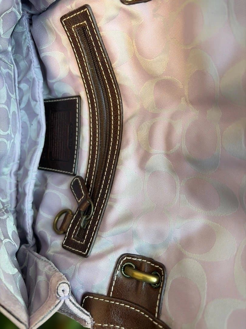 コーチ　スウェード ワンショルダーバッグ シグネチャー　9663