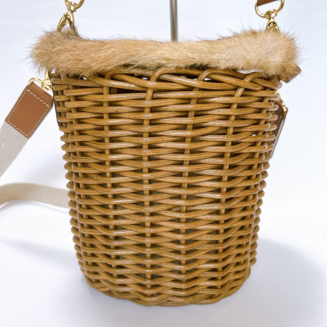 新品同様✨ATAO アタオ ブリーゼ BREEZE かごバッグ 2WAY ファー