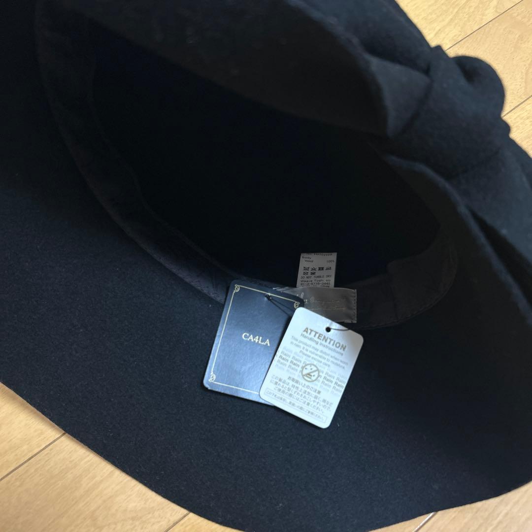 【新品タグ付き】　CA4LA カシラ　ブリュレ　ウールハット　ブラック　フェルト