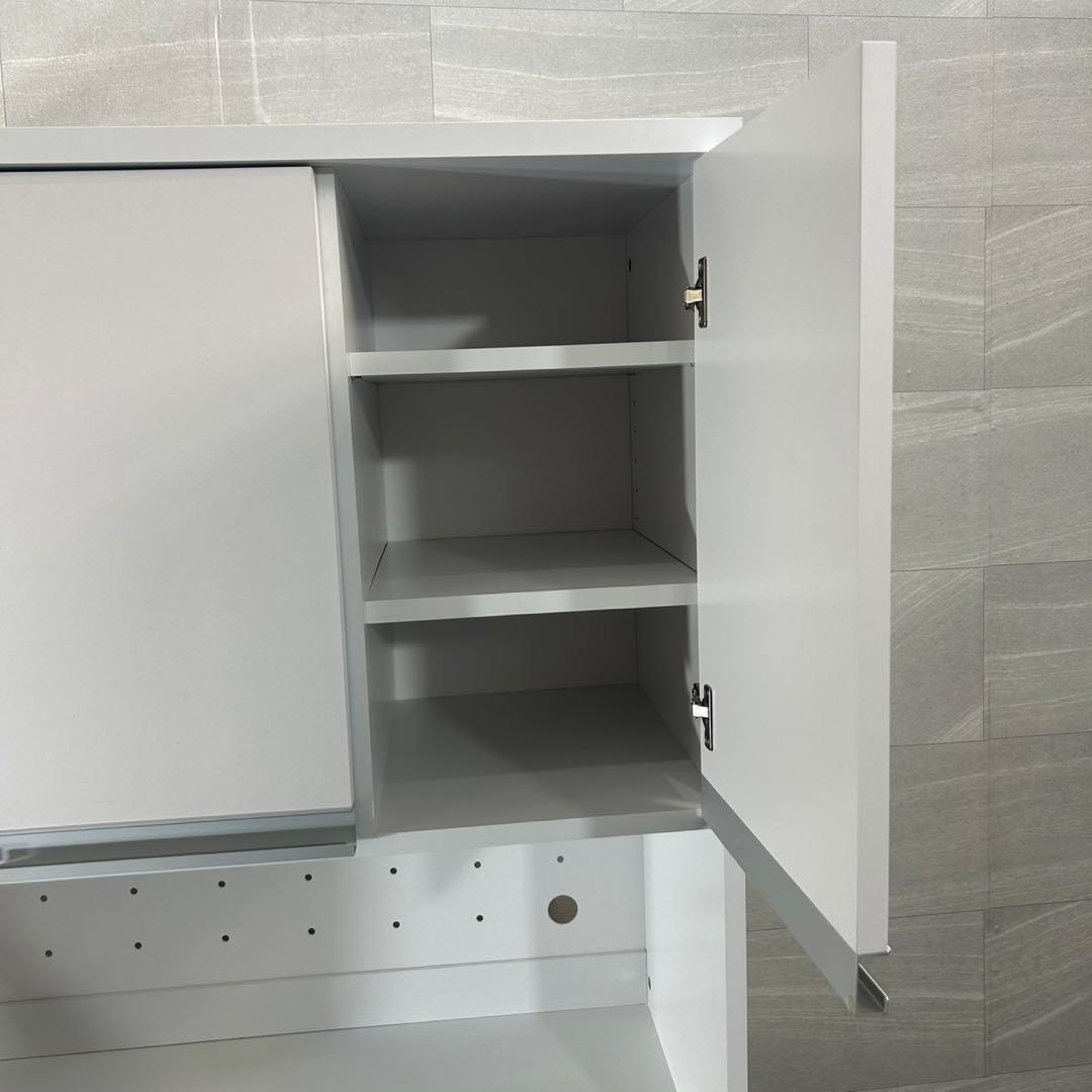 LOWYA 食器棚 幅90cm キッチンボード 高機能 レンジ台 d4468