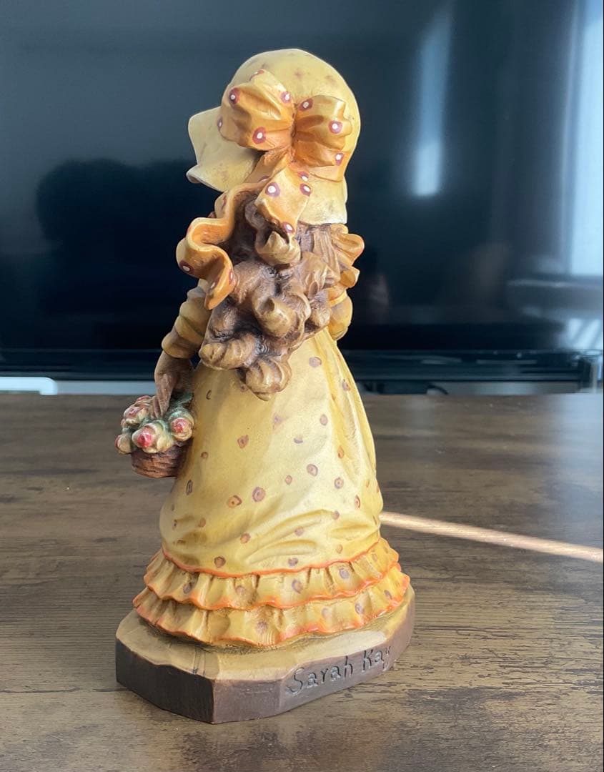 限定2000体/アンリ【ANRI】/17センチ/女の子の人形（木彫り）置物