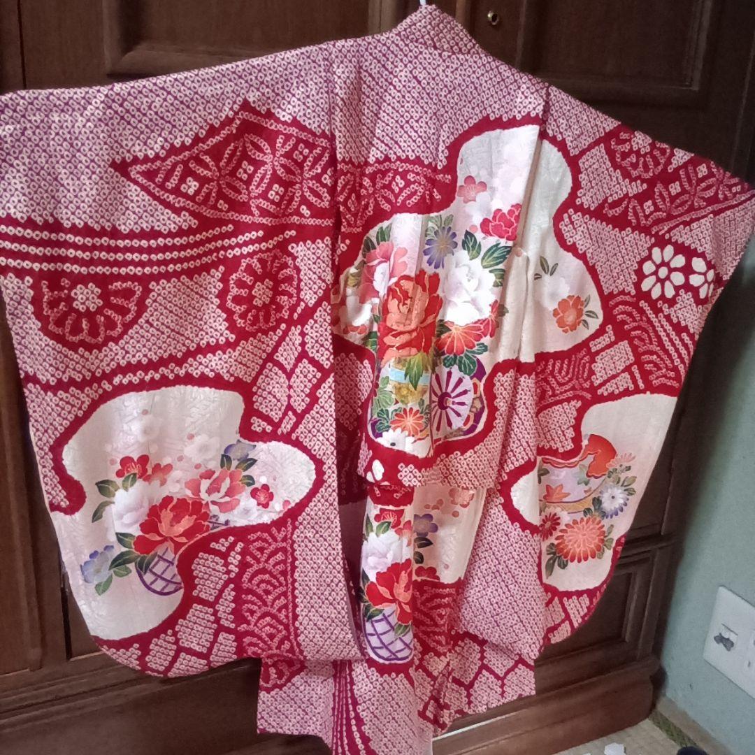 美品【正絹　七五三　三歳】