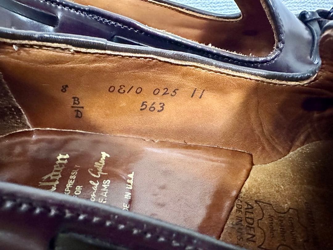 【希少】オールデン　コードバン　タッセルローファー　バーガンディ　563 US8