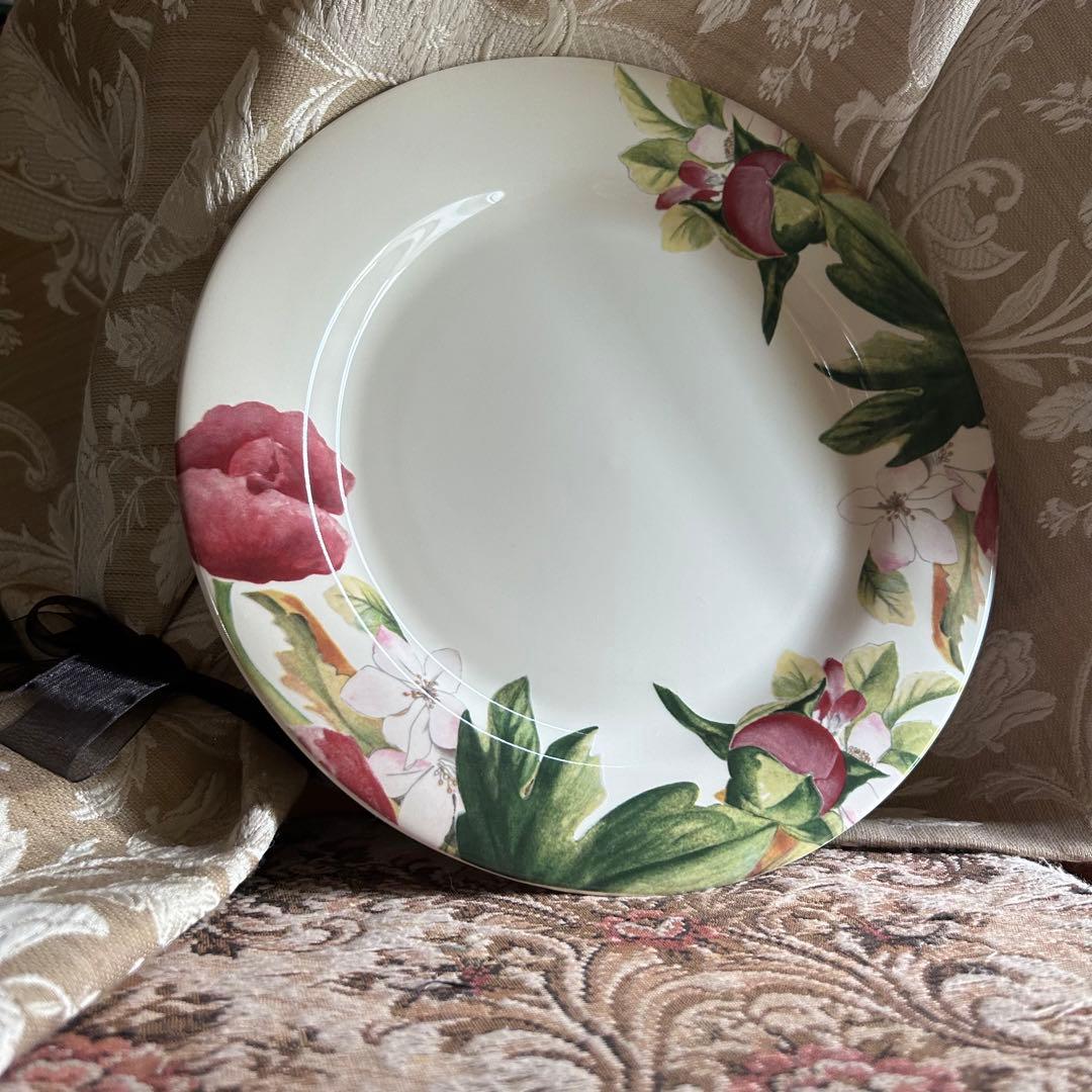 フランス製 Gien Volupte フランスの庭園 美しいボタニカル柄❁﻿大皿