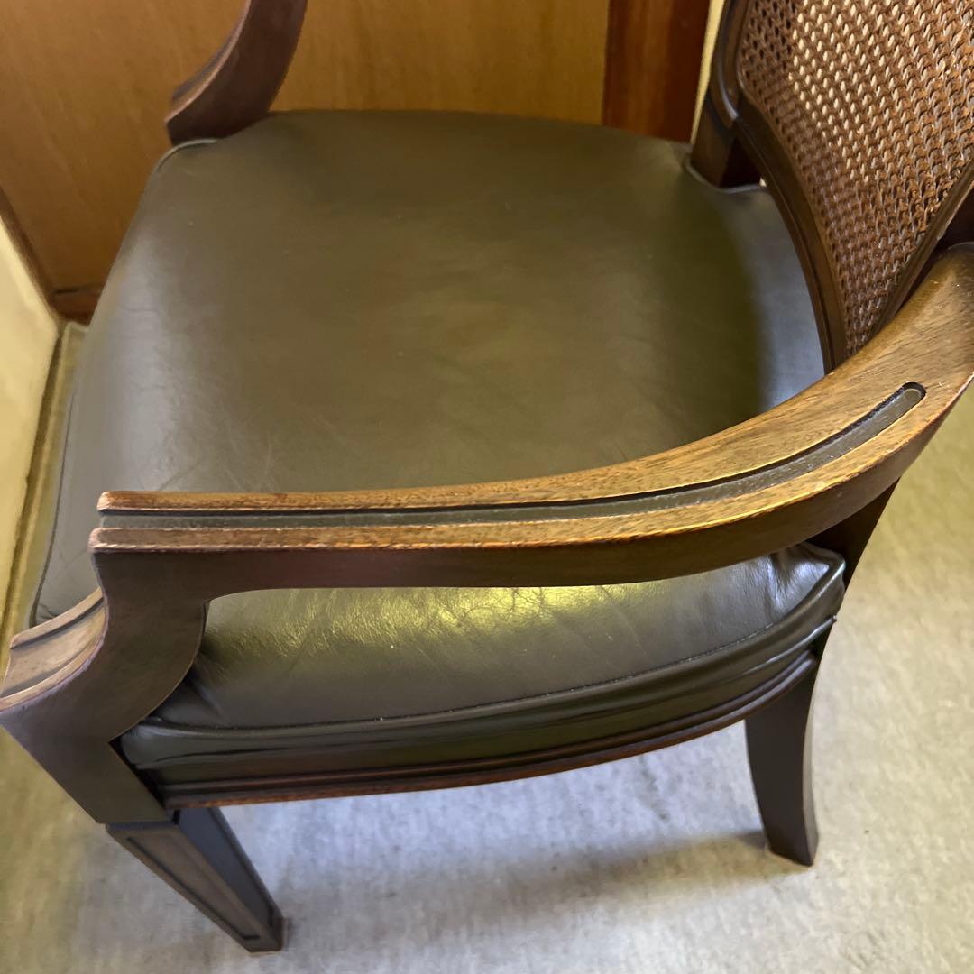 maruni/マルニ 地中海ロイヤル　「シャルル」 本革張りアームチェア