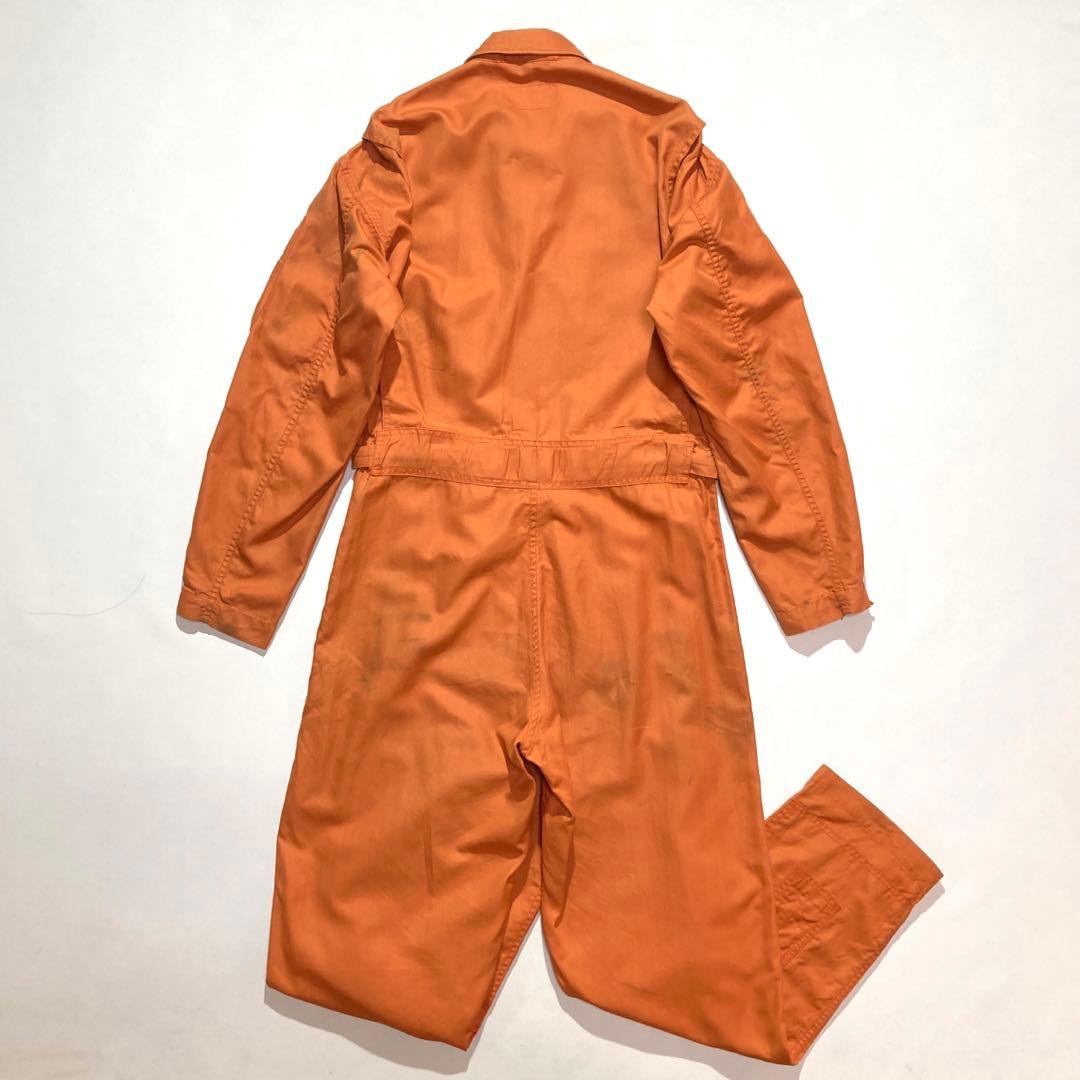 60s USNAVY サマー フライトスーツ 38 オレンジ オールインワン