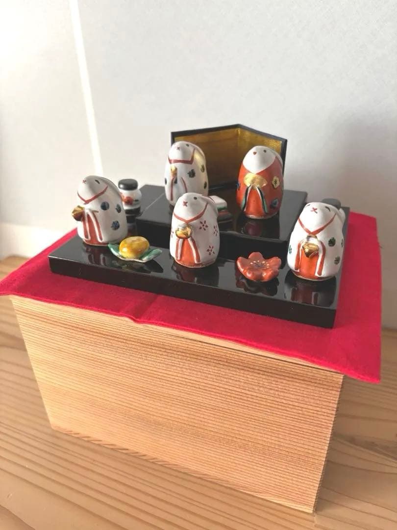 お雛様　うさぎ雛　陶磁器