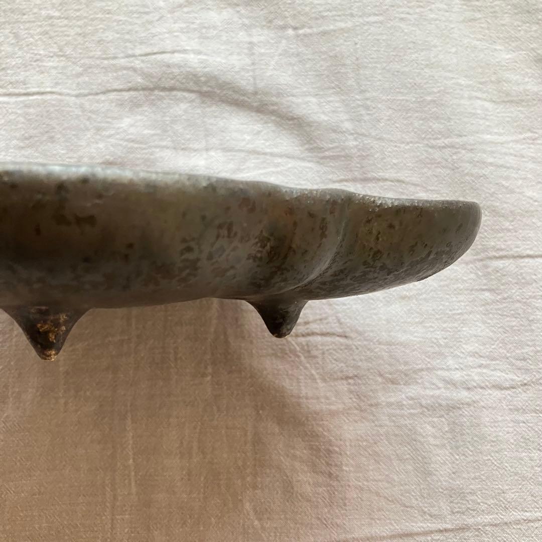 【新品未使用】安福由美子　脚付　フリル　木瓜皿　2点セット