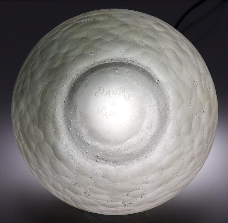 ドーム・ナンシー 1903年 動物の群れ 風景 花瓶 円形 壺 アンティーク