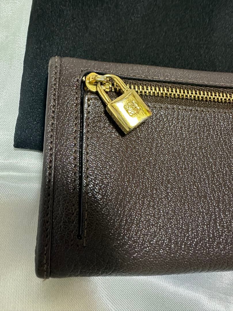 monecco さま専用LOEWE アナグラムブラウンレザー財布　美品