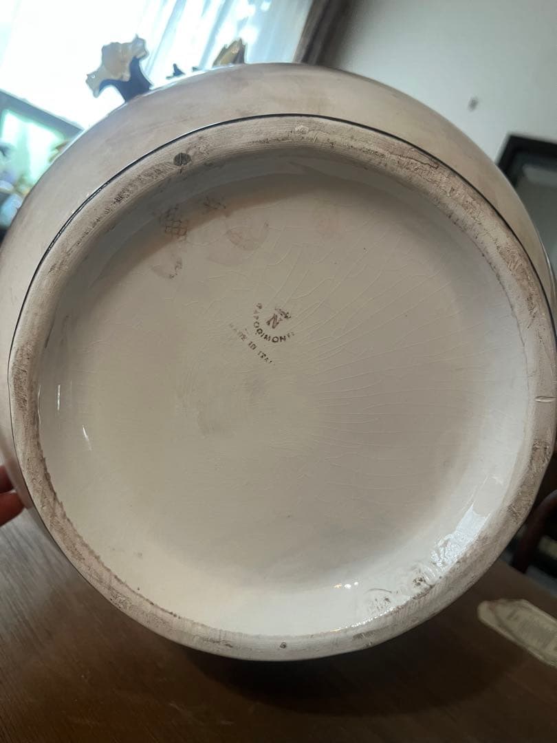 イタリア製 カポディモンテ フラワーベース 花瓶 置物 インテリア アンティーク