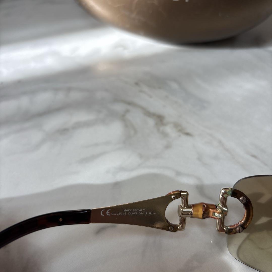 【人気】GUCCI グッチ　サングラス　GG2801/S リムレス バンブー