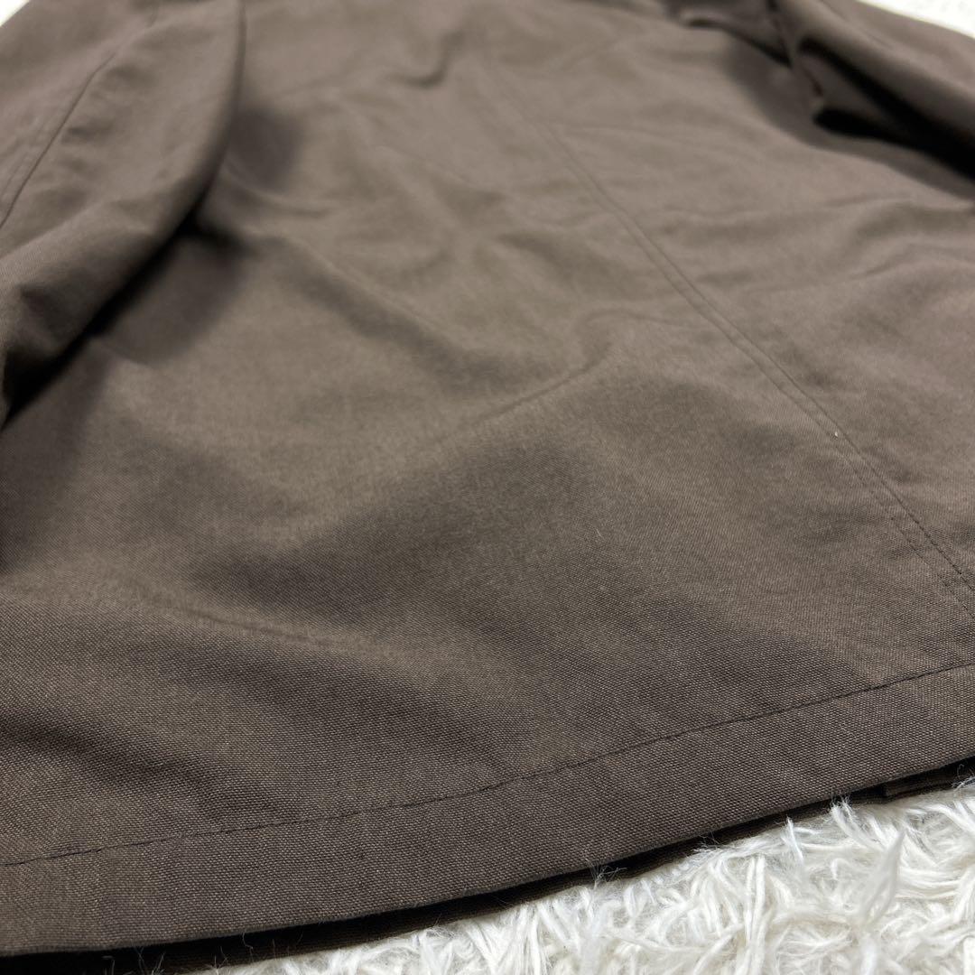 極美品　エディーバウアー　ポリエステルジャケット 豚革襟 カバーオール　L