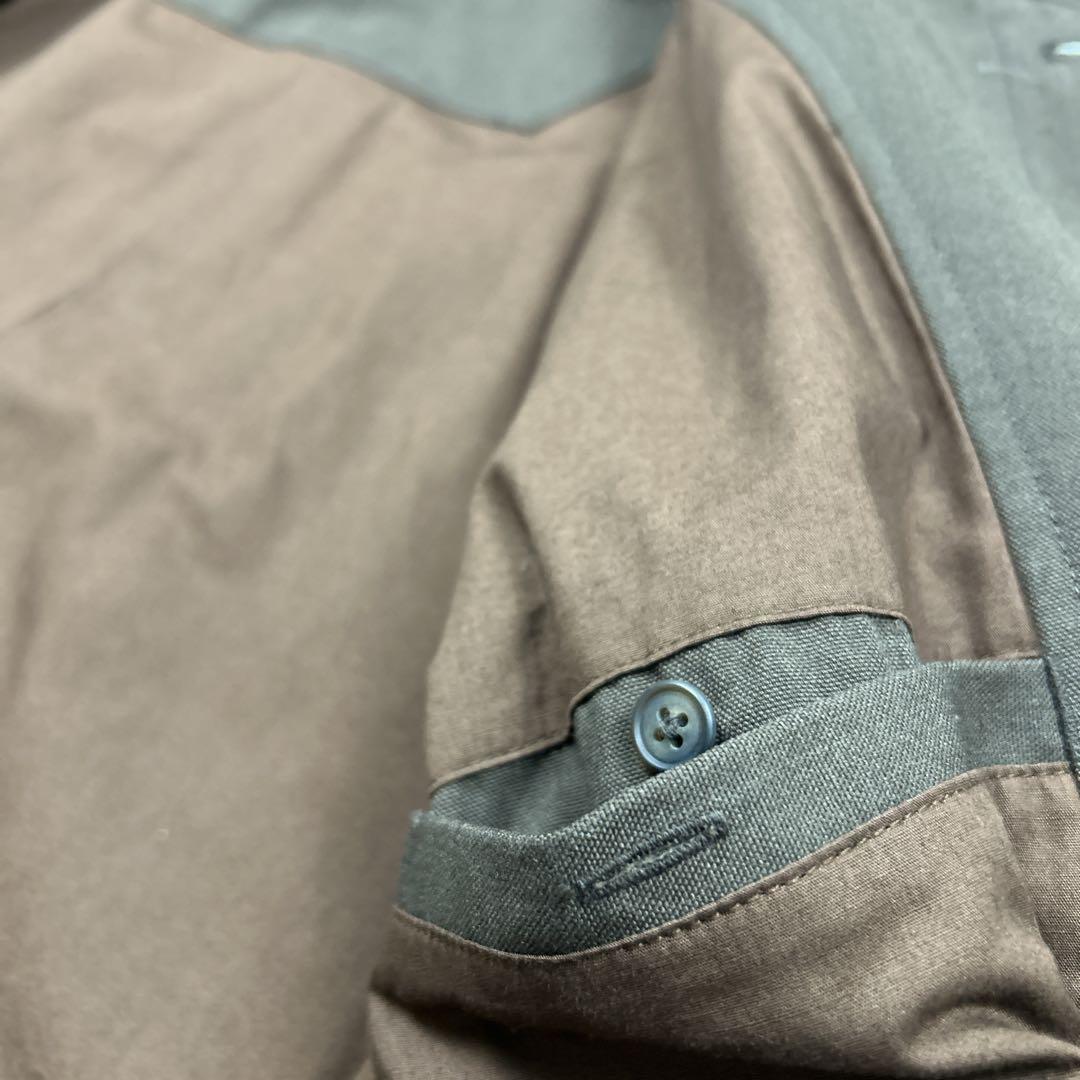 極美品　エディーバウアー　ポリエステルジャケット 豚革襟 カバーオール　L