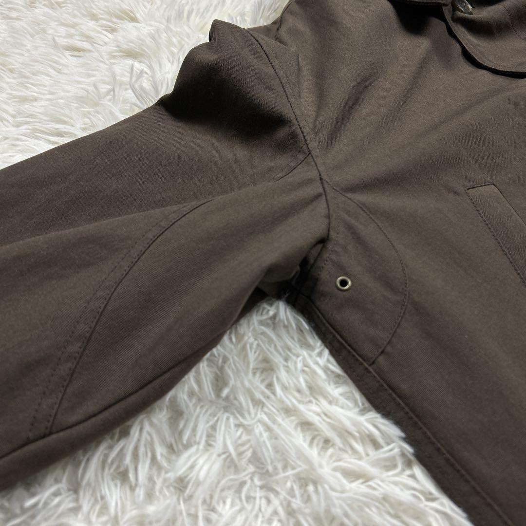 極美品　エディーバウアー　ポリエステルジャケット 豚革襟 カバーオール　L