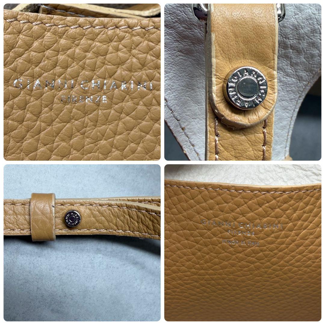 バッグ GIANNI CHIARINI Leather 2WAY Tote Camel