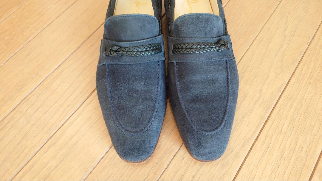 フェランテ【6.5】 ネイビー スエード ローファー