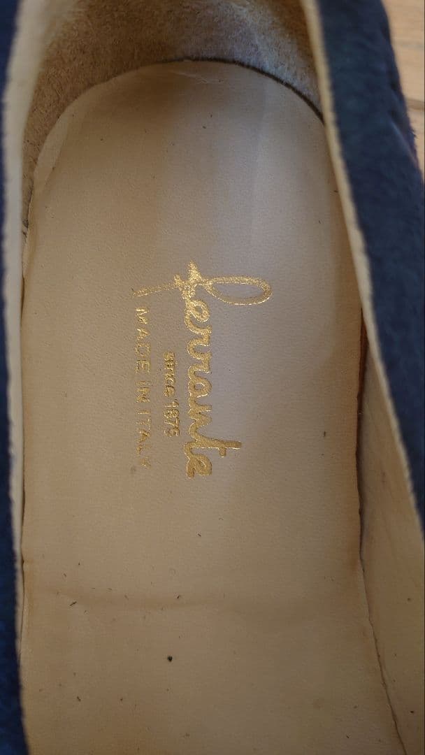 フェランテ【6.5】 ネイビー スエード ローファー